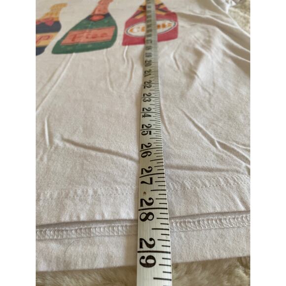 Pop Fizz Clink Golden Rose Champagne Trio Oversized T-Shirt Sz M/L - Picture 5 of 9